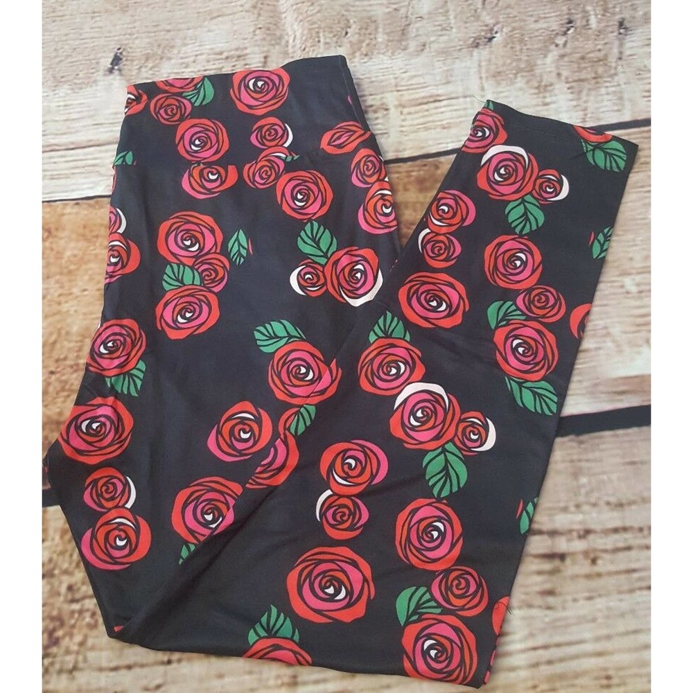 belle roses black charlies project os leggings